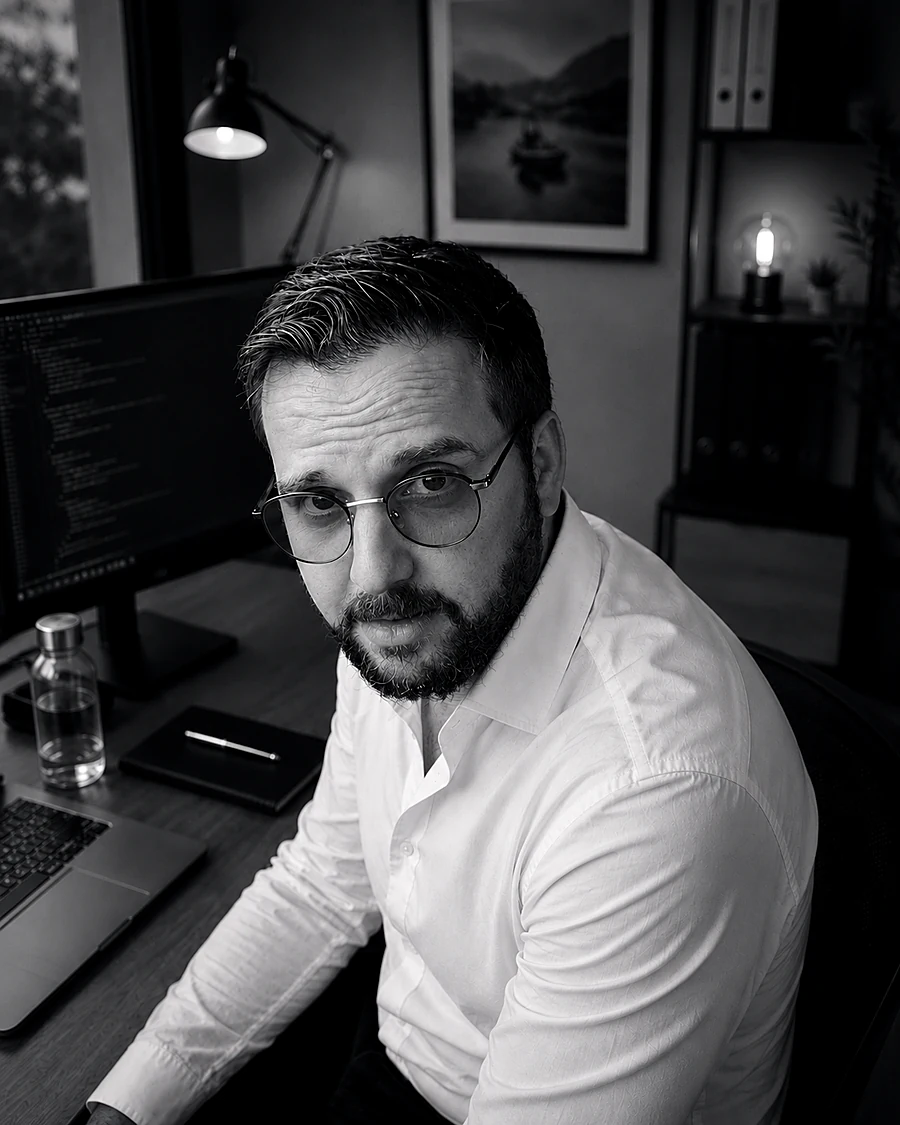 Nadir Merouani, fondateur de Clicboost, à son bureau